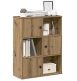 VidaXL Boekenkast 60x24x76,5 cm bewerkt hout artisanaal eikenkleurig