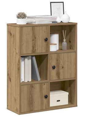 VidaXL Boekenkast 60x24x76,5 cm bewerkt hout artisanaal eikenkleurig
