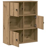 VidaXL Boekenkast 60x24x76,5 cm bewerkt hout artisanaal eikenkleurig