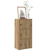 VidaXL Boekenkast 40x24x77 cm bewerkt hout artisanaal eikenkleurig