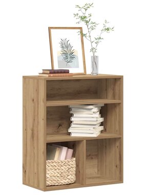 VidaXL Boekenkast 60x30x71,5 cm bewerkt hout artisanaal eikenkleur