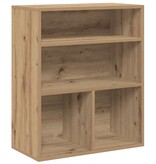 VidaXL Boekenkast 60x30x71,5 cm bewerkt hout artisanaal eikenkleur