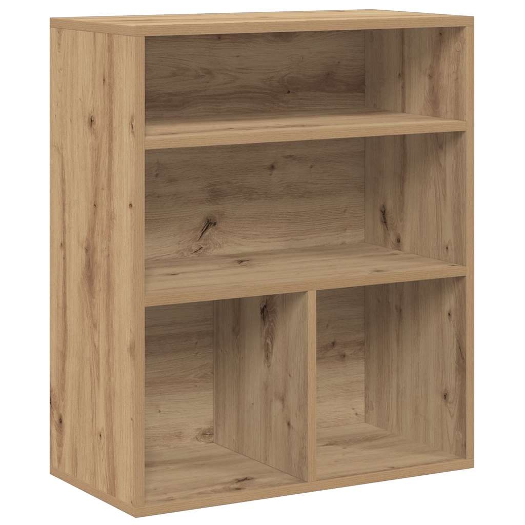 VidaXL Boekenkast 60x30x71,5 cm bewerkt hout artisanaal eikenkleur