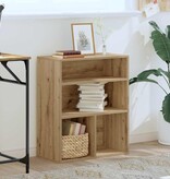 VidaXL Boekenkast 60x30x71,5 cm bewerkt hout artisanaal eikenkleur