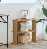 VidaXL Boekenkast 3-laags 60x30x60 cm bewerkt hout artisanaal eiken