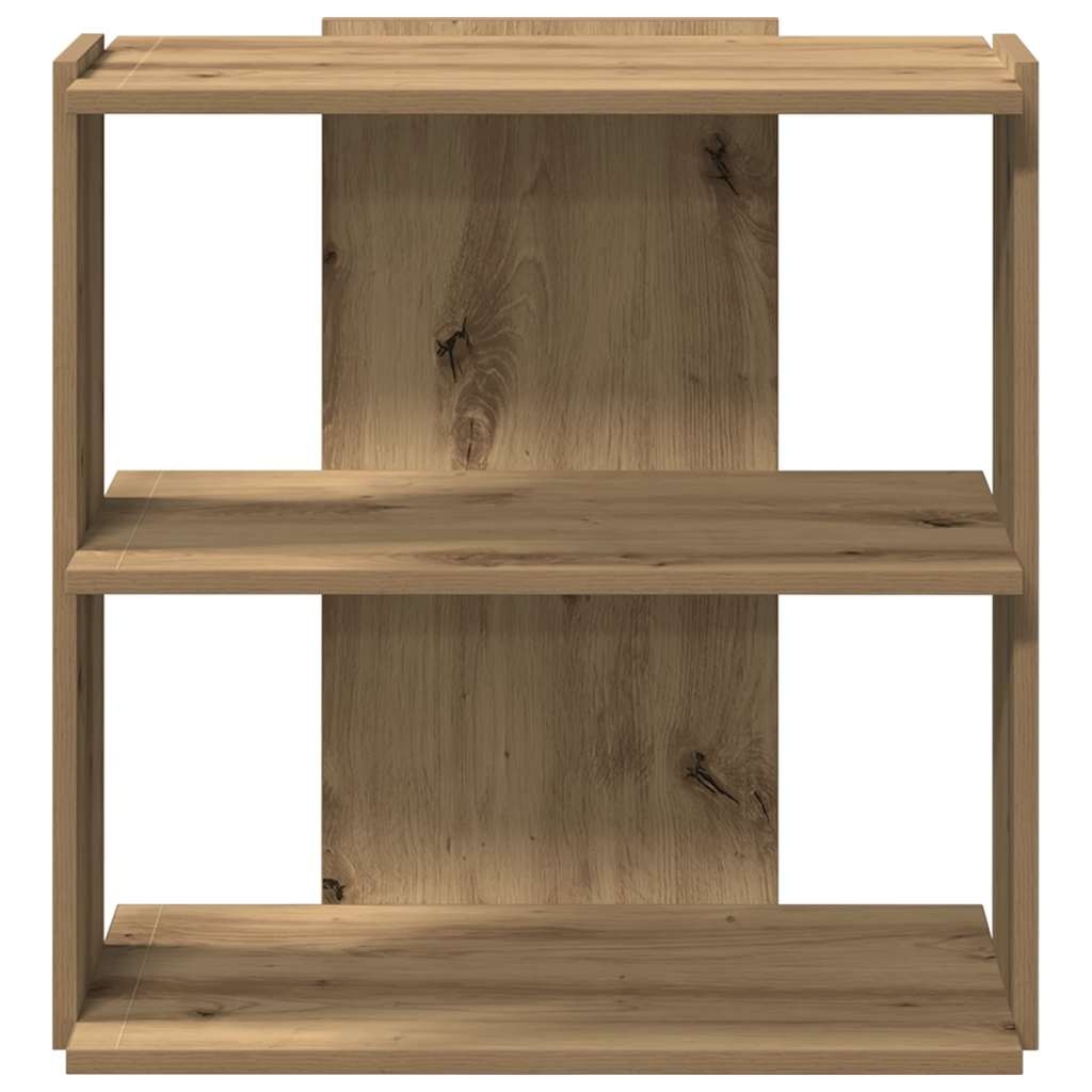 VidaXL Boekenkast 3-laags 60x30x60 cm bewerkt hout artisanaal eiken