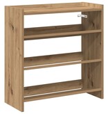 VidaXL Schoenenrek 60x25x62 cm bewerkt hout artisanaal eikenkleur