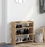 VidaXL Schoenenrek 60x25x62 cm bewerkt hout artisanaal eikenkleur