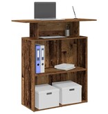 VidaXL Receptiebalie 100x40x104 cm bewerkt hout oud houtkleurig