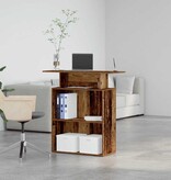 VidaXL Receptiebalie 100x40x104 cm bewerkt hout oud houtkleurig