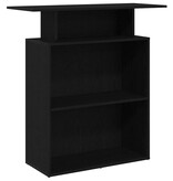 VidaXL Receptiebalie 100x40x104 cm bewerkt hout zwart