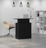 VidaXL Receptiebalie 100x40x104 cm bewerkt hout zwart