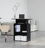 VidaXL Receptiebalie 100x40x104 cm bewerkt hout zwart