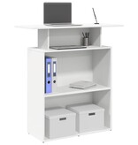 VidaXL Receptiebalie 100x40x104 cm bewerkt hout wit