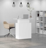 VidaXL Receptiebalie 100x40x104 cm bewerkt hout wit