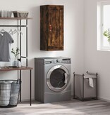 VidaXL Wandkast 34,5x34x90 cm bewerkt hout gerookt eikenkleurig