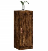 VidaXL Wandkast 34,5x34x90 cm bewerkt hout gerookt eikenkleurig