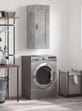 VidaXL Wandkast 34,5x34x90 cm bewerkt hout betongrijs