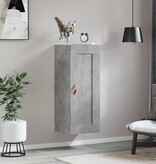 VidaXL Wandkast 34,5x34x90 cm bewerkt hout betongrijs