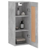 VidaXL Wandkast 34,5x34x90 cm bewerkt hout betongrijs