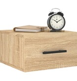 VidaXL Nachtkastjes 2 st wandgemonteerd 35x35x20 cm sonoma eikenkleur