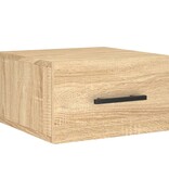 VidaXL Nachtkastjes 2 st wandgemonteerd 35x35x20 cm sonoma eikenkleur