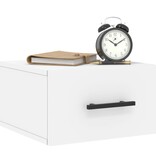 VidaXL Nachtkastje wandgemonteerd 35x35x20 cm wit