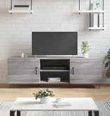 VidaXL Tv-meubel 150x30x50 cm bewerkt hout grijs sonoma eikenkleurig