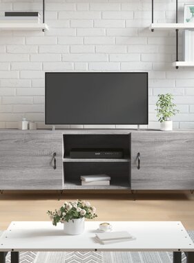VidaXL Tv-meubel 150x30x50 cm bewerkt hout grijs sonoma eikenkleurig