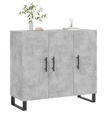 VidaXL Dressoir 90x34x80 cm bewerkt hout betongrijs