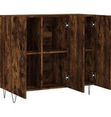 VidaXL Dressoir 90x34x80 cm bewerkt hout gerookt eikenkleurig