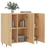 VidaXL Dressoir 90x34x80 cm bewerkt hout sonoma eikenkleurig