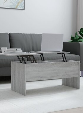 VidaXL Salontafel 102x50,5x46,5 cm bewerkt hout grijs sonoma eiken