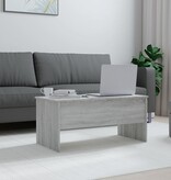 VidaXL Salontafel 102x50,5x46,5 cm bewerkt hout grijs sonoma eiken