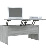 VidaXL Salontafel 102x50,5x46,5 cm bewerkt hout grijs sonoma eiken