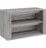 VidaXL Schoenenrek 75x35x45 cm bewerkt hout grijs sonoma eikenkleur