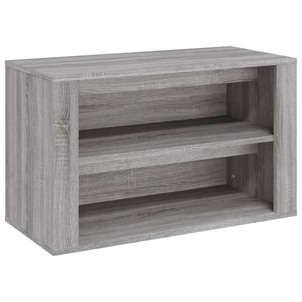 VidaXL Schoenenrek 75x35x45 cm bewerkt hout grijs sonoma eikenkleur