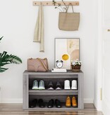 VidaXL Schoenenrek 75x35x45 cm bewerkt hout grijs sonoma eikenkleur