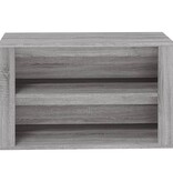 VidaXL Schoenenrek 75x35x45 cm bewerkt hout grijs sonoma eikenkleur