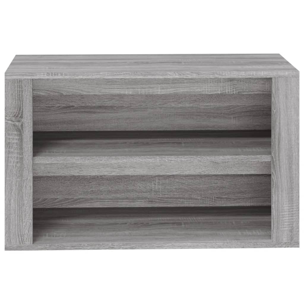 VidaXL Schoenenrek 75x35x45 cm bewerkt hout grijs sonoma eikenkleur