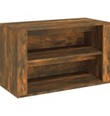 VidaXL Schoenenrek 75x35x45 cm bewerkt hout gerookt eikenkleurig