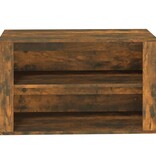 VidaXL Schoenenrek 75x35x45 cm bewerkt hout gerookt eikenkleurig