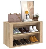 VidaXL Schoenenrek 75x35x45 cm bewerkt hout sonoma eikenkleurig
