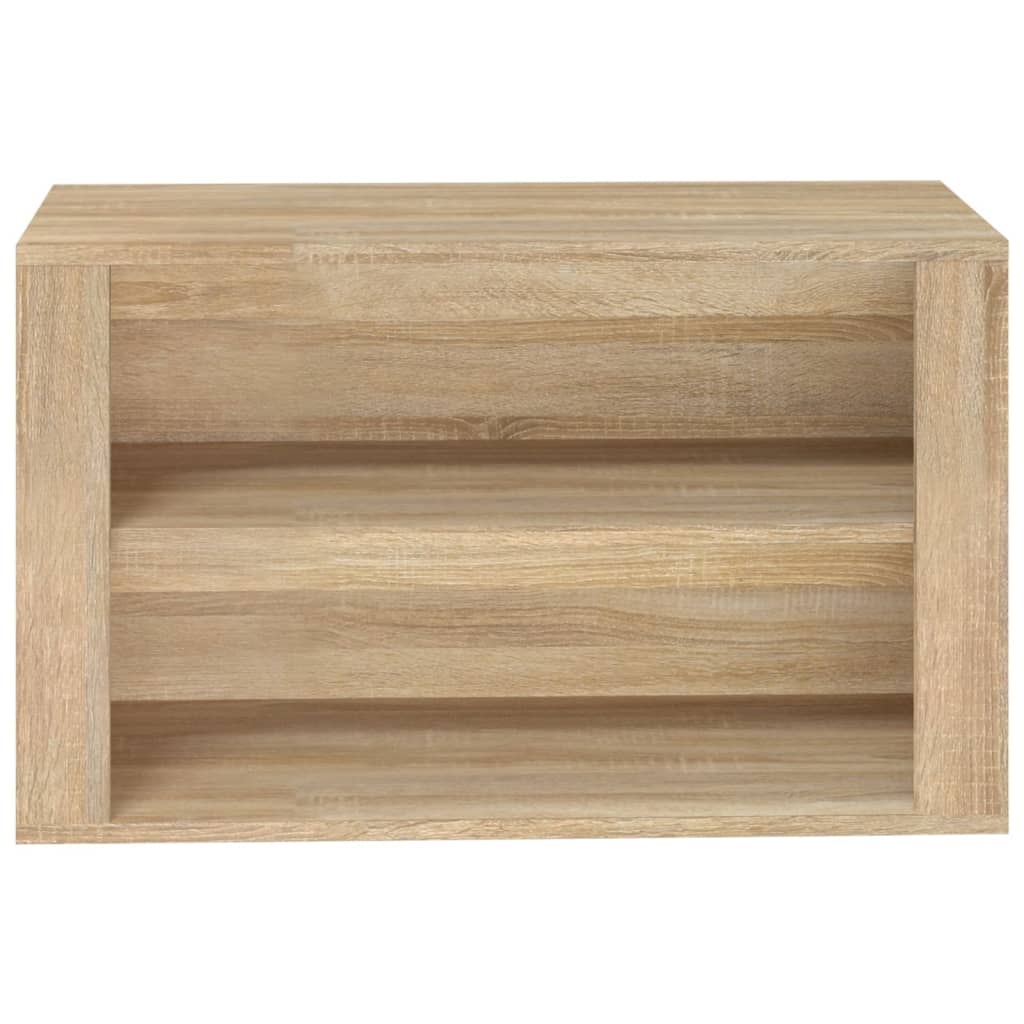 VidaXL Schoenenrek 75x35x45 cm bewerkt hout sonoma eikenkleurig
