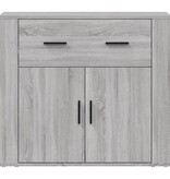VidaXL Dressoir 80x33x70 cm bewerkt hout grijs sonoma eikenkleurig