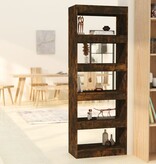 VidaXL Boekenkast/kamerscherm 60x30x166 cm spaanplaat gerookt eiken