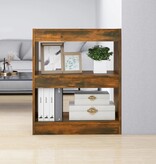VidaXL Boekenkast/kamerscherm 60x30x72 cm gerookt eikenkleurig