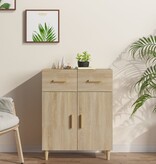 VidaXL Dressoir 69,5x34x89 cm bewerkt hout sonoma eikenkleurig