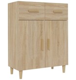 VidaXL Dressoir 69,5x34x89 cm bewerkt hout sonoma eikenkleurig