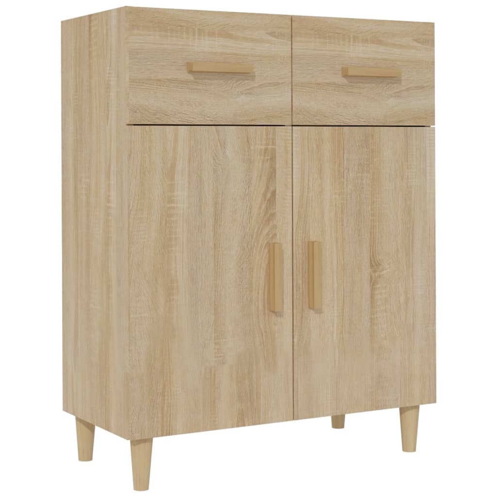 VidaXL Dressoir 69,5x34x89 cm bewerkt hout sonoma eikenkleurig